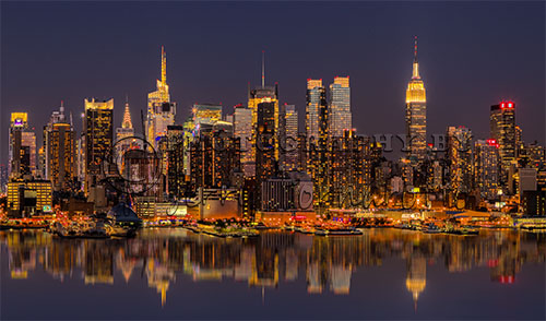 A view of the Manhattan Skyline from Weehawken, New Jersey.