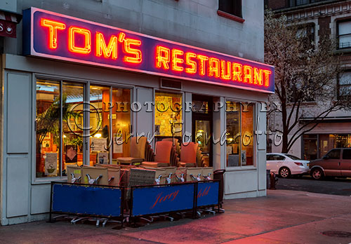 Tom’s Restaurant is located on the corners of Broadway and 112th Street, in the Morningside neighborhood of New York City, New York. The exterior of this diner was fictionalized in the TV show “Seinfeld”. This restaurant inspired Suzanne Vega to write her song “Tom’s Diner”. Tom’s is a favorite hangout for Columbia University students. Senator John McCain ate at the diner often when visiting his daughter when she attended Columbia.