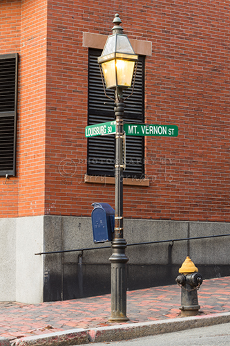 "Louisburg Square and Mount Vernon Street"