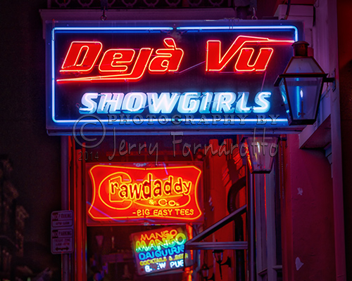 Neon signs in the French Quarter, New Orleans, Louisiana.