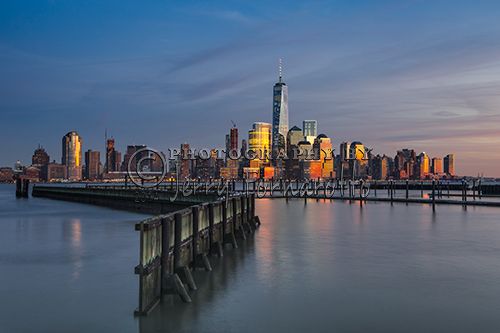 A photo of Lower Manhattan taken from Jersey City, New Jersey.