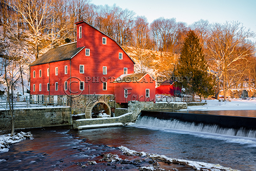 The Red Mill in Clinton, New Jersey was built in 1812 to process wool. Today the mill is known as “The Red Mill Museum Village”.