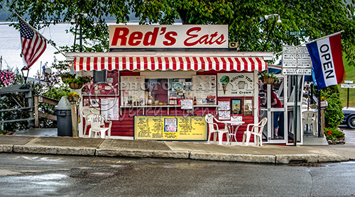Red’s Eats opened in Wiscasset, Maine in 1954. Red’s is famous for their lobster rolls and fried clams.
