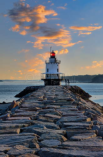 The Spring Point Ledge Light is located in South Portland, Maine. This sparkplug lighthouse marks the west side of the shipping channel into the Portland Harbor.
