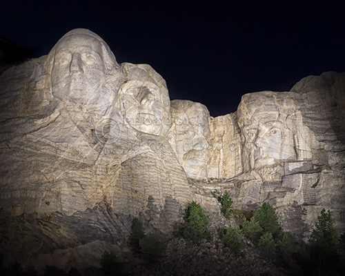 Mount Rushmore at Night