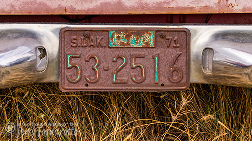 Rusty South Dakota Plate