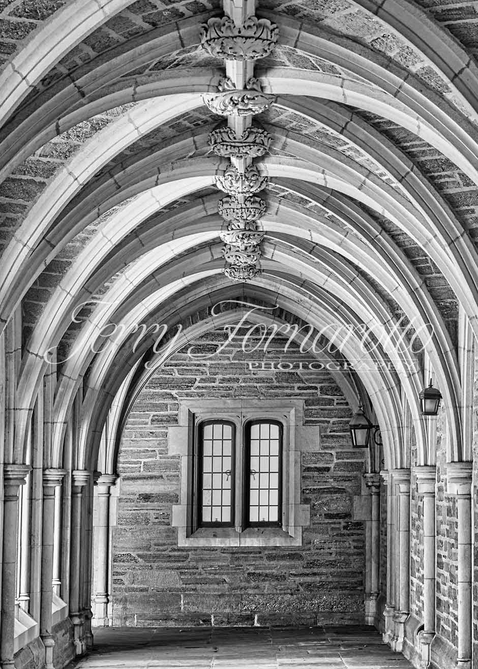 Princeton University Hallway B+W