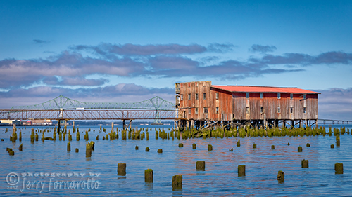 An abandon cannery on the Columbia River, Astoria, Oregon.