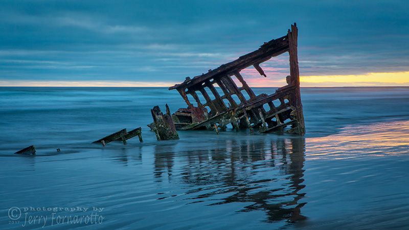 Sunset at Peter Iredale 1