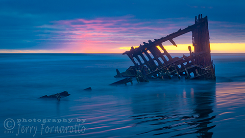 Last Light at the Peter Iredale