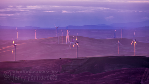 Palouse Windmills Sunset