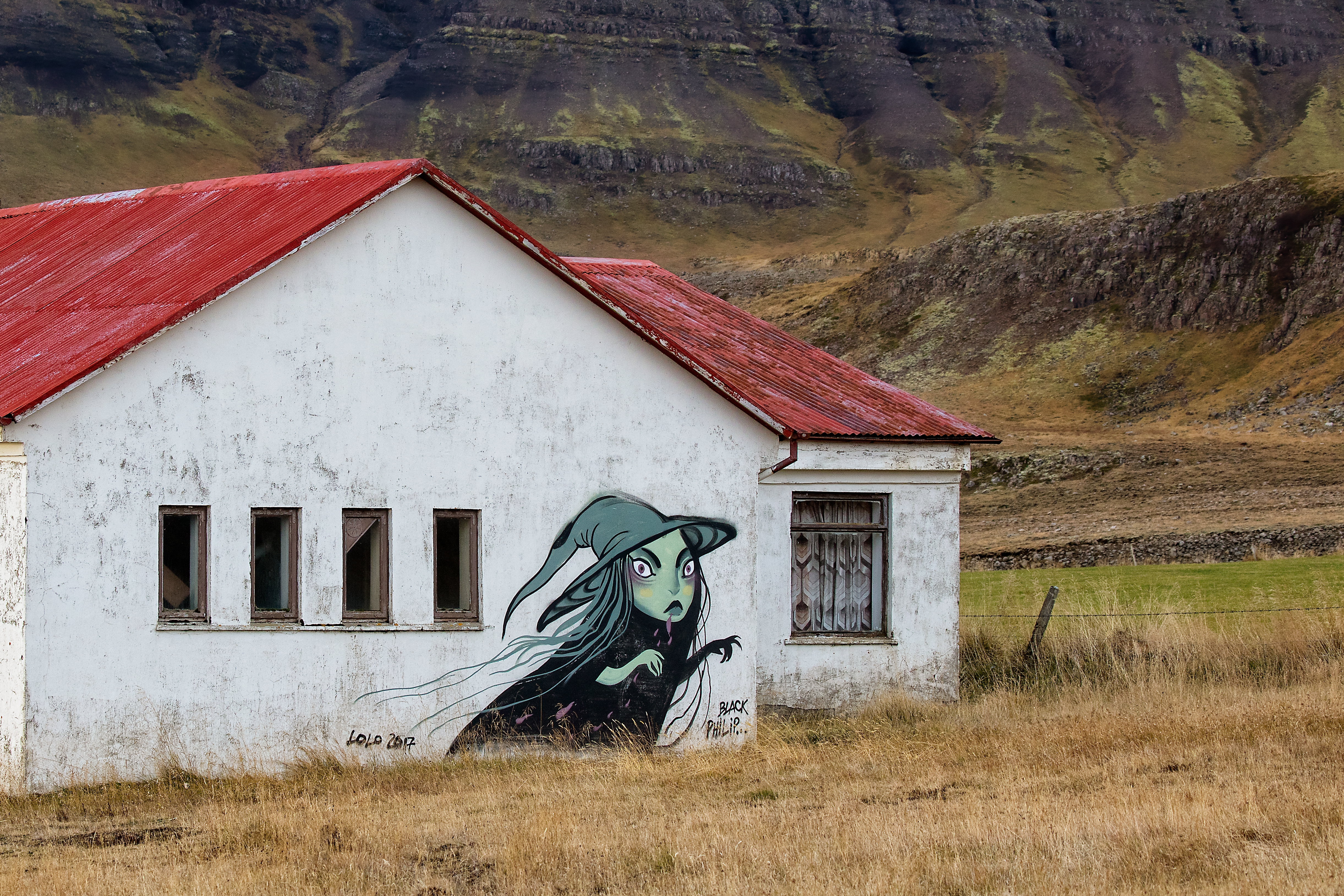 Mural along the Ring Road, Iceland.