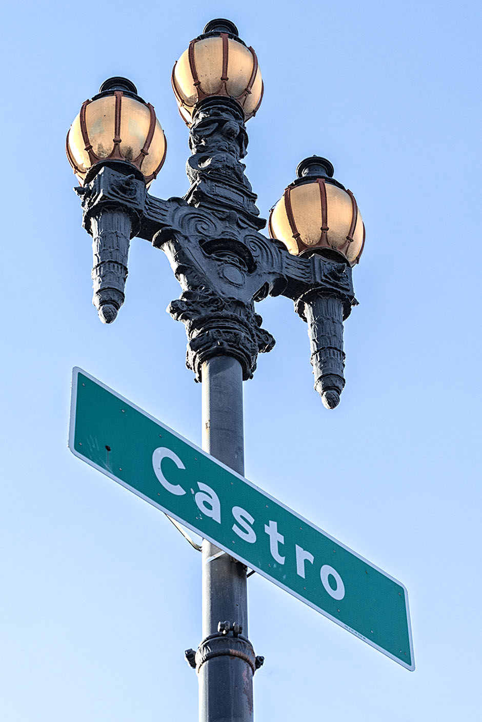 Lamp post from Castro Street and Market Street, San Francisco.