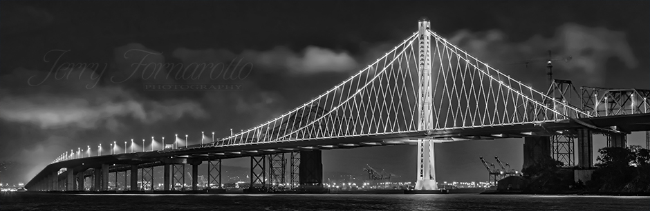 Oakland Bay Bridge B+W